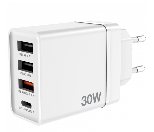 VERBATIM Ładowarka sieciowa USB-C PD 20W USB-A QC 3.0 2xUSB-A 10W 49701 - 1236514 - zdjęcie 2